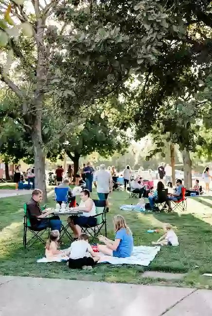 Families at a free outdoor community event or park gathering in Texas County Oklahoma