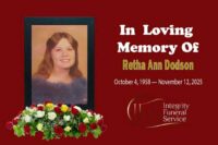 Retha Ann Dodson October 4, 1958 — November 12, 2025