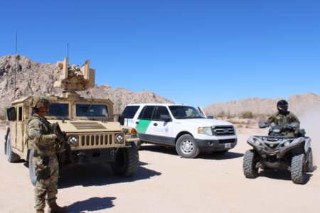 Joint dismounted patrol in Wellton