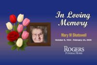 Obituary For Mary M Shatswell October 6, 1934 – February 24, 2026