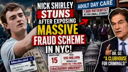 Nick Shirley investigates alleged Medicaid fraud in New York City as Dr. Mehmet Oz discusses suspected adult daycare fraud schemes involving senior care centers and federal healthcare investigations.
