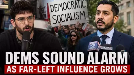 Democratic Party progressive influence debate featuring Abdul El-Sayed and Hasan Piker following the Michigan Democratic Senate primary as political analysts discuss the party's direction ahead of the 2026 midterm elections.