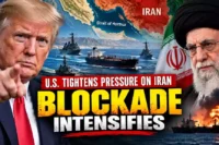 Donald Trump and Iran’s leader over the Strait of Hormuz amid escalating U.S.-Iran tensions and blockade.
