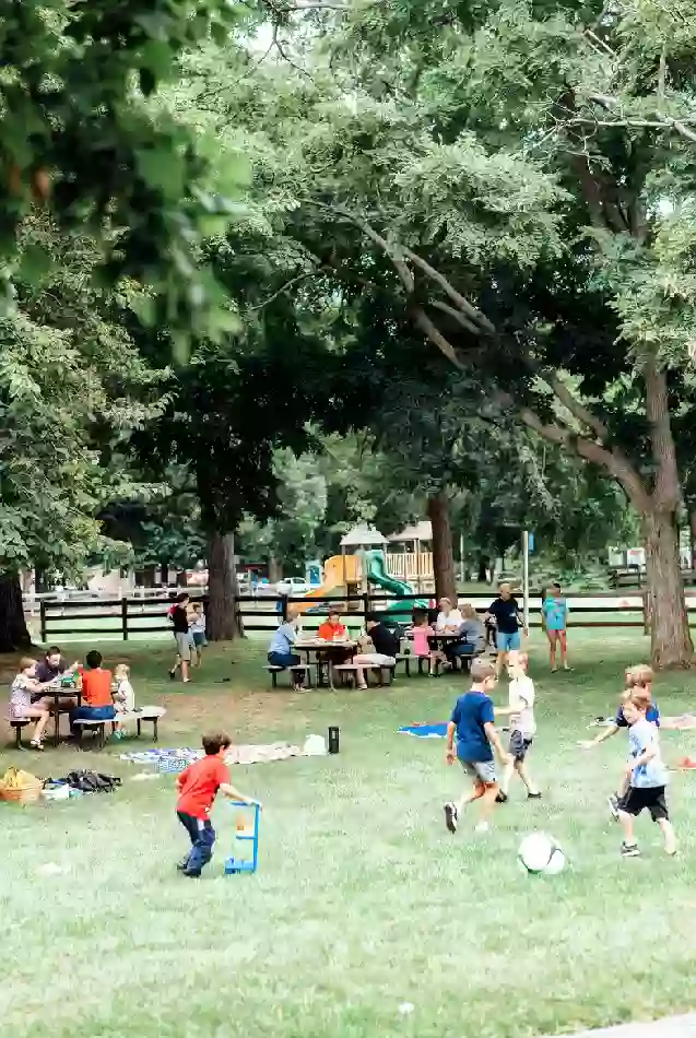 Families and children at outdoor community festival