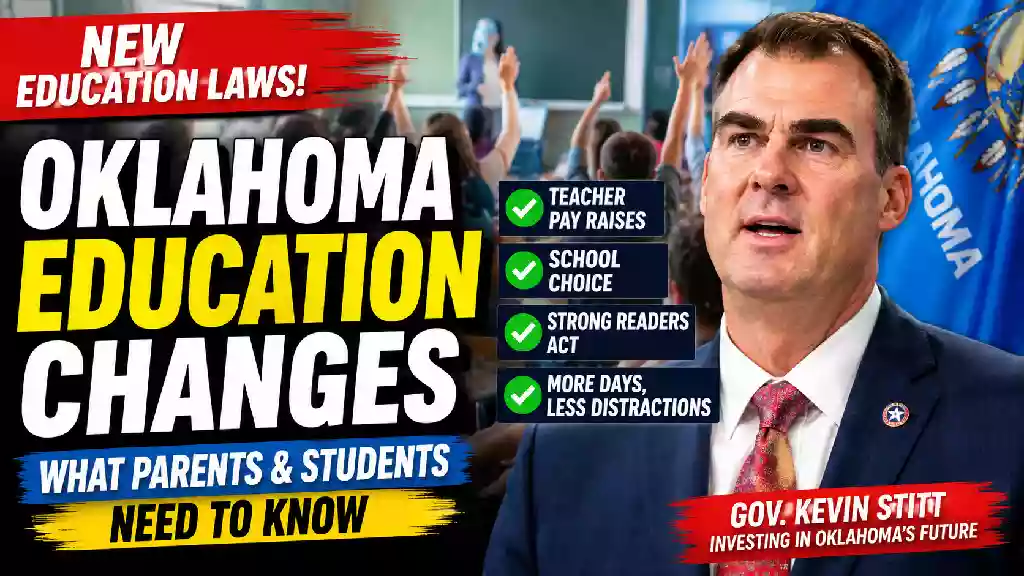 Gov. Kevin Stitt discusses new Oklahoma education laws, teacher pay raises, school choice and the Strong Readers Act as students return to classrooms.